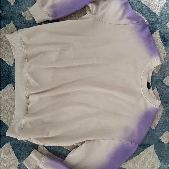 Wild Fable Cream Sweatshirt with Lavender Dip-Dye Shoulders - Picture 4 of 15